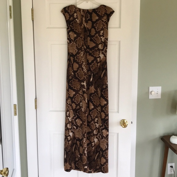 Chicos Snake Print Long Dress size 0.5 Small - Picture 3 of 5